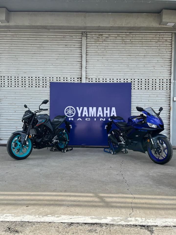 Yamaha has showcased the iconic YZF R3, and its naked sibling, the MT-03, in India