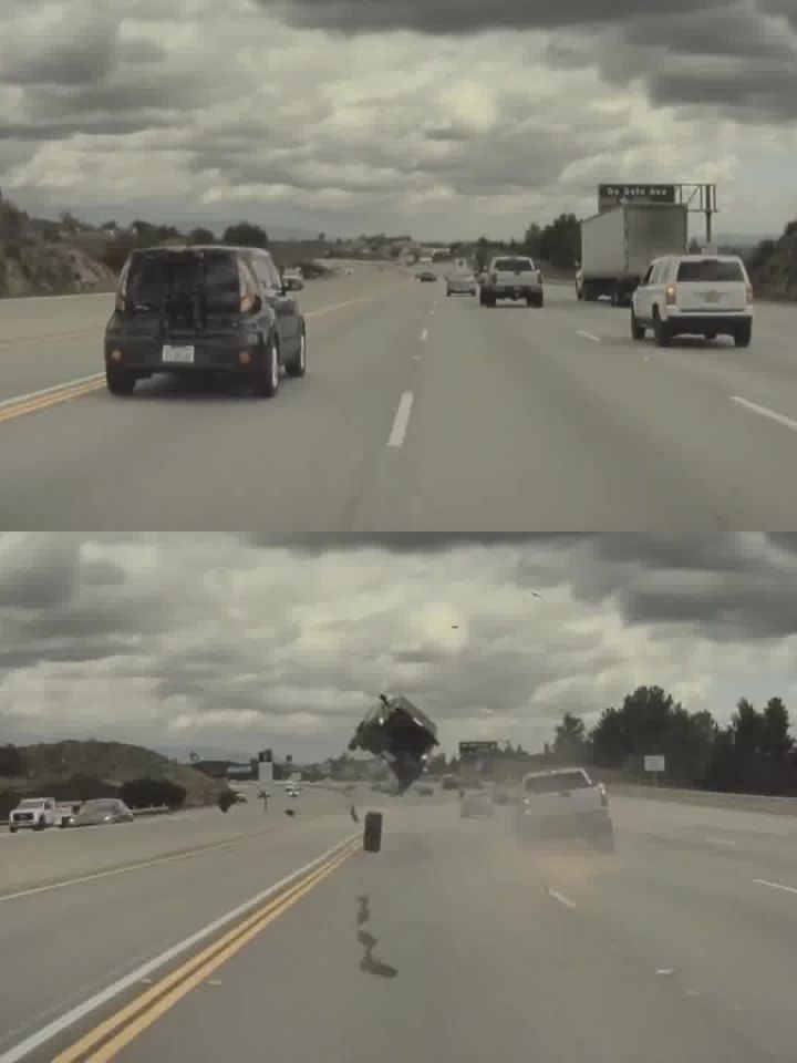 Live Accident Caught On Dashcam: Kia Car Flips Mid-air