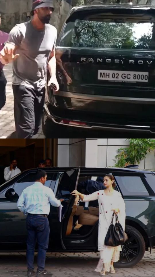 Ranbir Kapoor and Alia Bhatt share a Belgravia Green Range Rover SUV