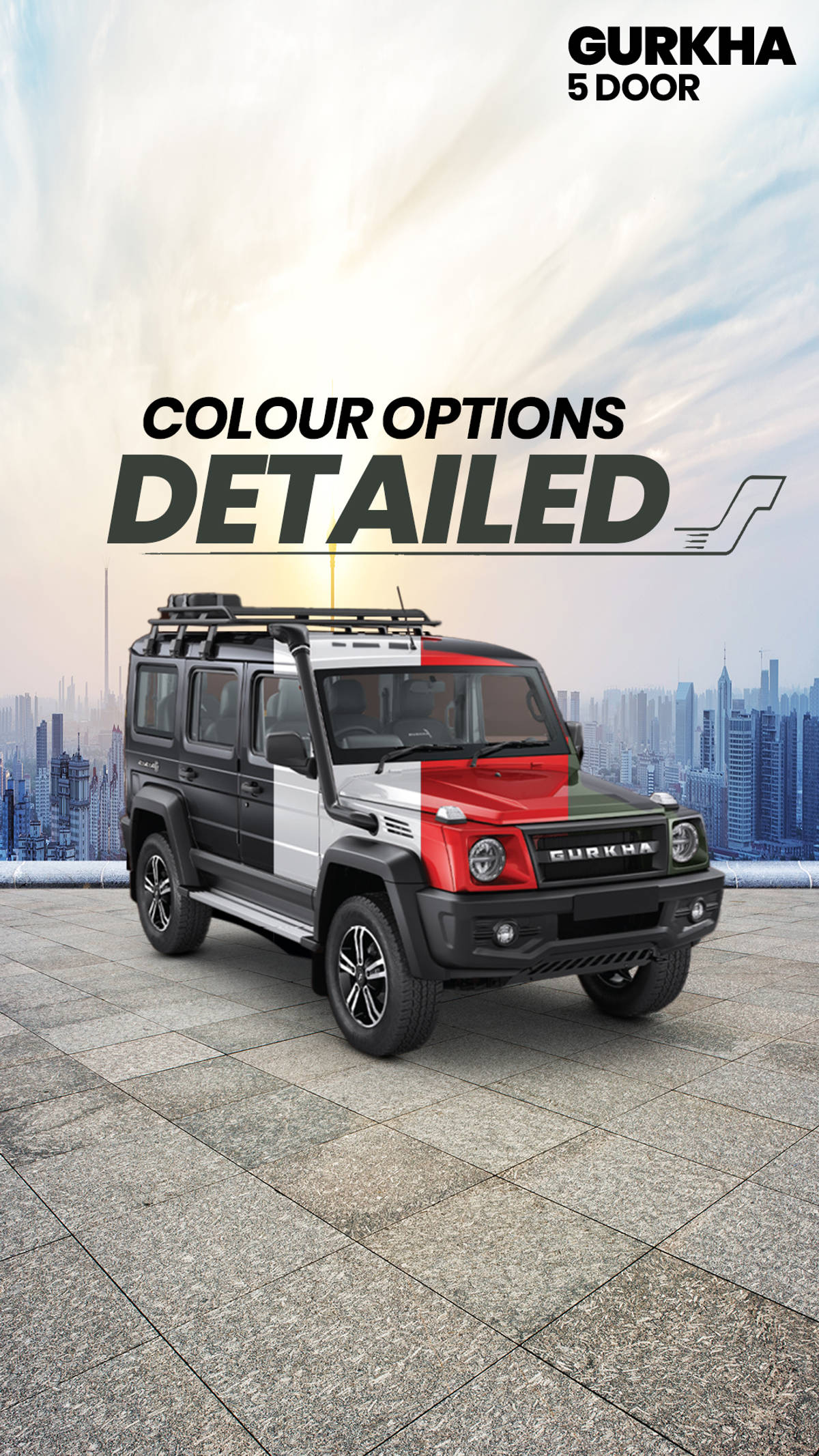 In Pics 2024 Force Gurkha 5door Colour Options