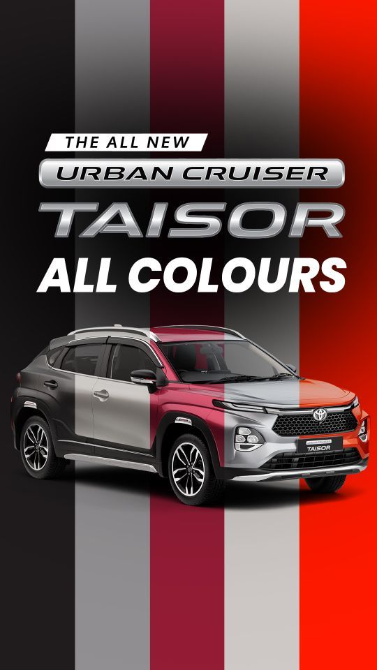 The Urban Cruiser Taisor is available in 5 monotone and 3 dual tone colours