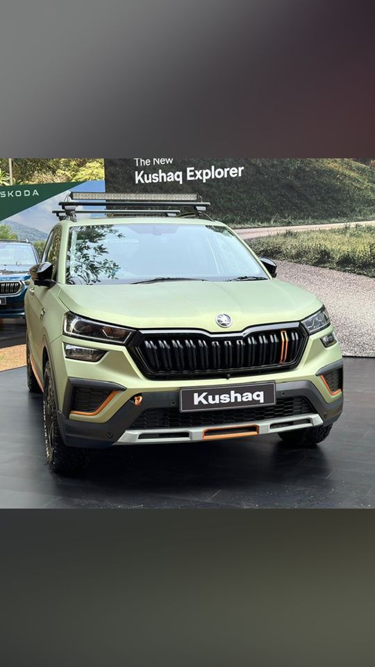 Skoda Kushaq Explorer Concept revealed, featuring off-road-spec updates and a new color.