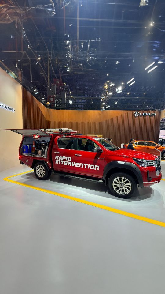 Toyota revealed the Hilux Rapid Intervention Pickup Truck at the Bharat Mobility Expo
