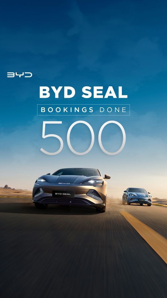 The BYD Seal has attained over 500 bookings since launch