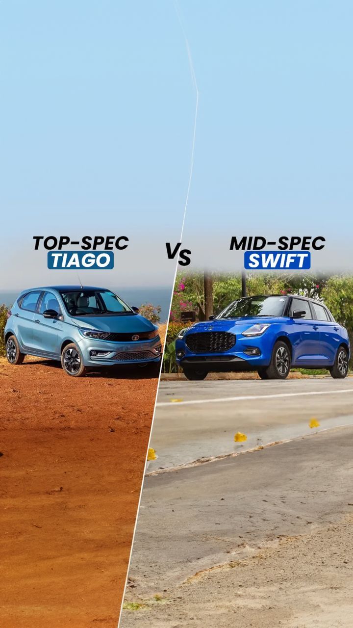 Compared: Mid-spec 2024 Maruti Swift Vxi (O) and top-spec Tata Tiago ZX+