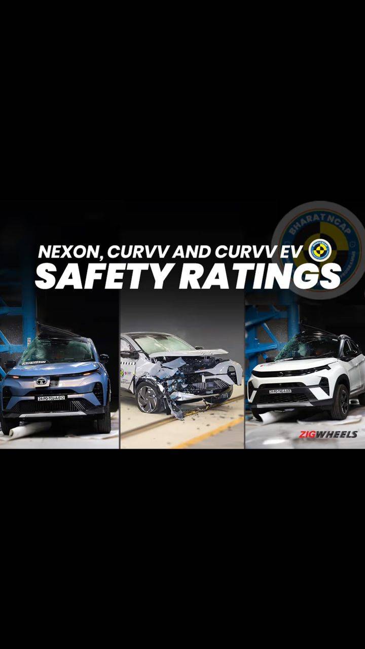 In this reel, we have detailed the Bharat NCAP safety crash test ratings of the Tata Nexon, Curvv and Curvv EV