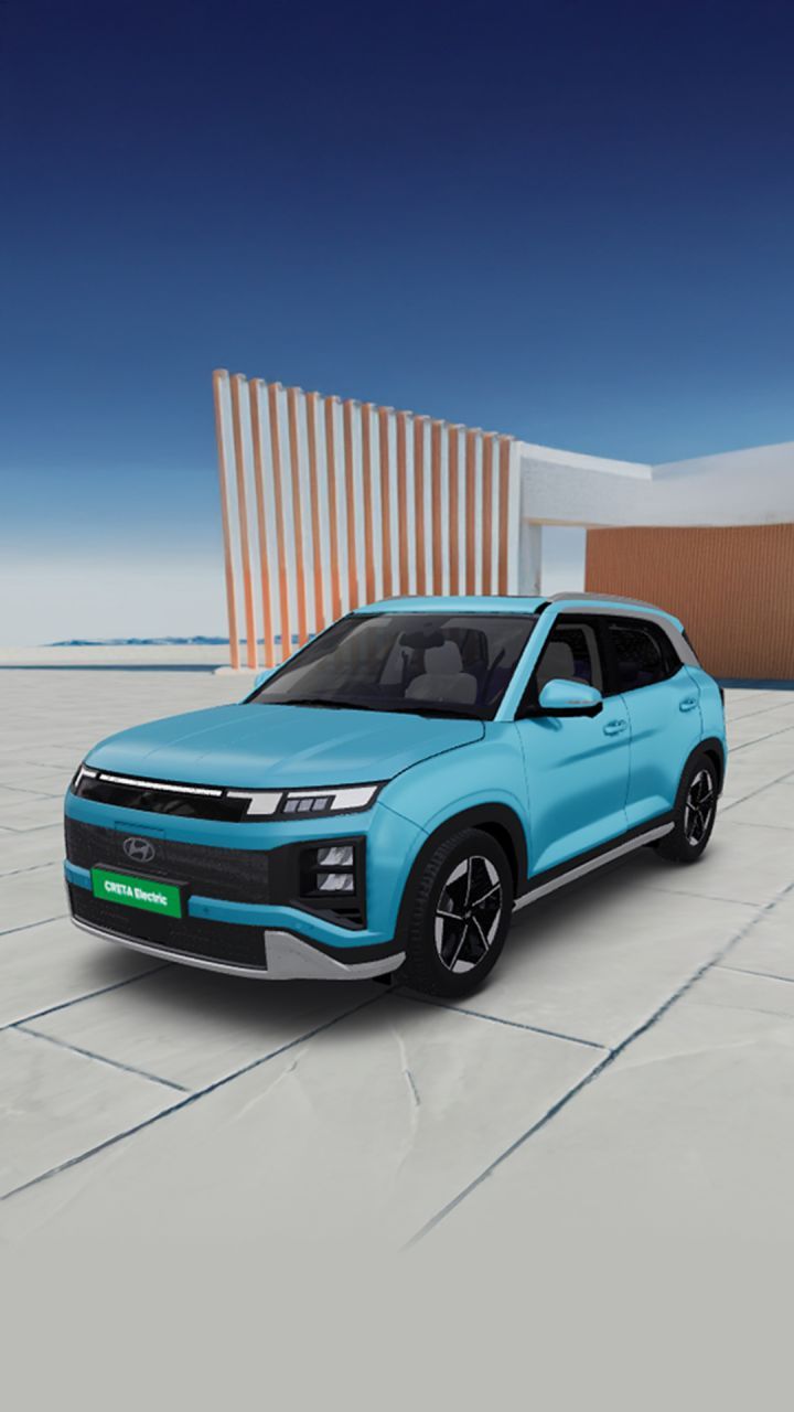 The Hyundai Creta Electric features a new Ocean Blue Metallic colour