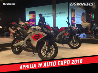 Aprilia SR125, SR150, RS 150 And Tuono 150 At Auto Expo 2018