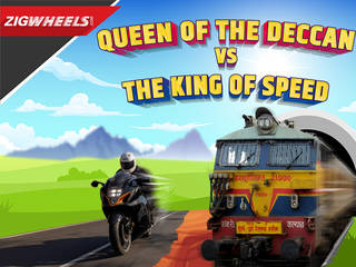 Suzuki Hayabusa vs Deccan Queen | Bike vs Train Epic Race To Mumbai For Pav Bhaji