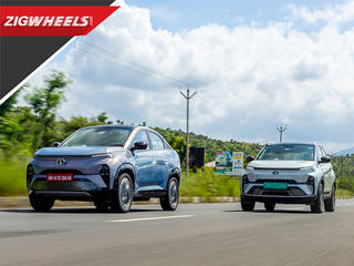 Tata Curvv EV 55 vs Nexon EV 40.5 | Handling, Performance & Ride Compared | ZigWheels.com