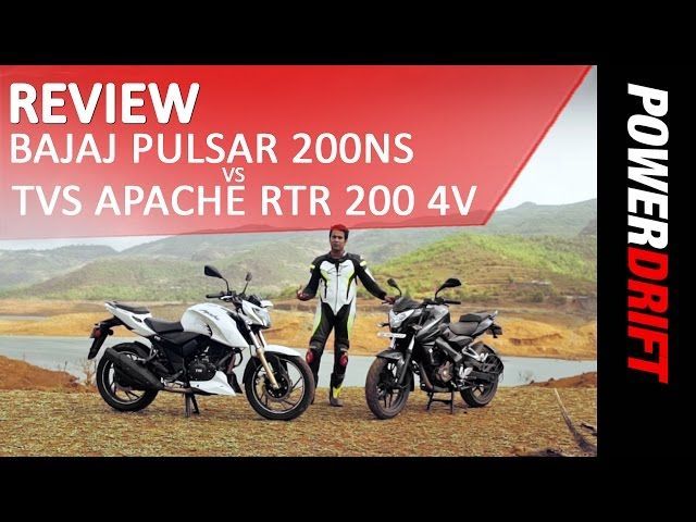 TVS Apache RTR 200 4V VS Bajaj Pulsar 200 NS : Review : PowerDrift