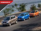 Maruti Suzuki WagonR vs Hyundai Santro vs Tata Tiago & Compact hatch comparison