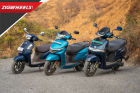 2025 Suzuki Access vs TVS Jupiter vs TVS iQube ST - Practicality & Performance Comparison